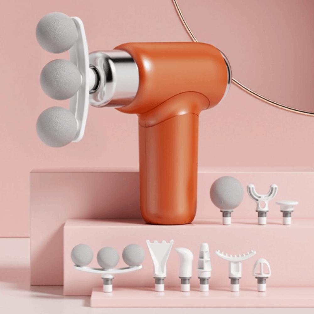 9 Replaceable Head Mini Handheld Massager Compact Size Wireless Electric Massager Post-Workout