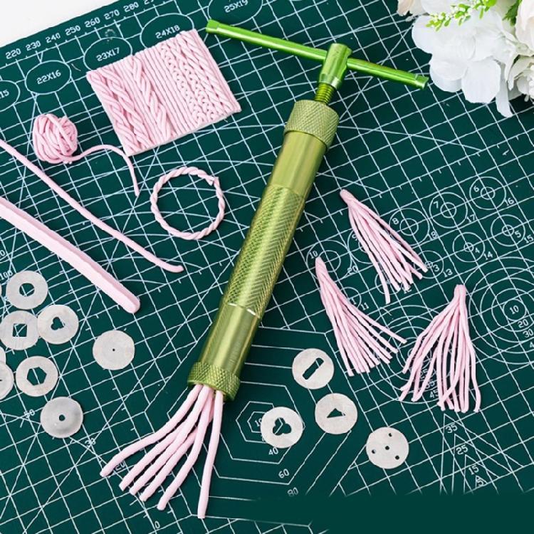 Clay Extruder with 20 Tips Sugar Pastes Extruder Clay Cutter Fondant Press Cake Decorating Tool Set Rotary Mold Tool Set