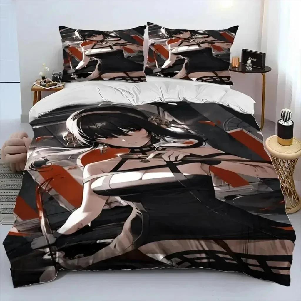 New 3D Print Anime SPY×FAMILY Anya Comfortable Duvet Quilt Cover Pillowcase Bedding Set Children Bedroom Decoration Home Textile