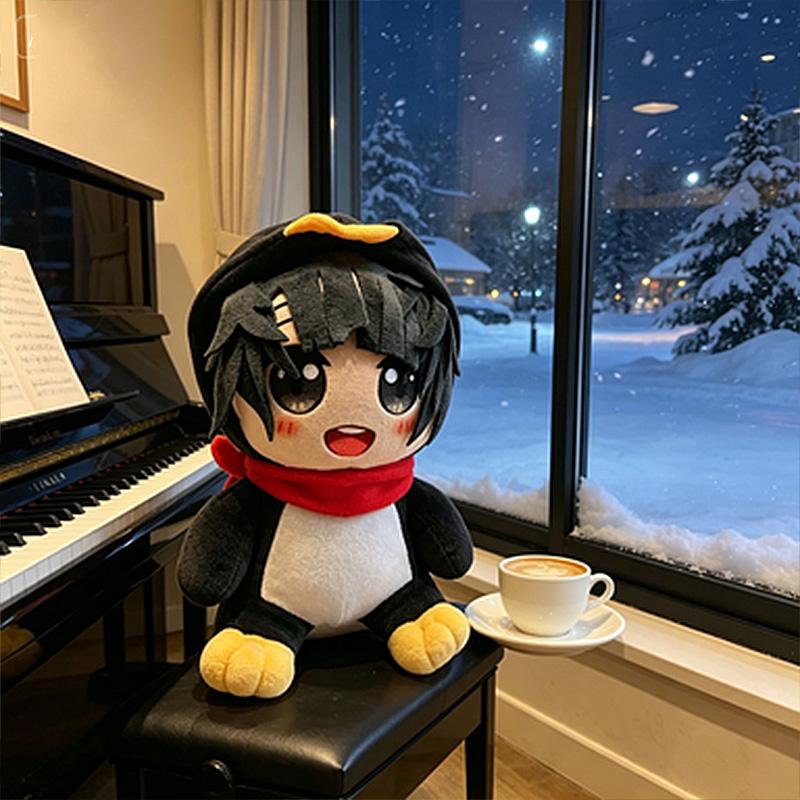 Kawaii Penguin Plush Doll Cute Gugu Gaga Meme Stuffed Animal Soft Plush Toy Birthday Gift for Kids Fans Backpack Doll