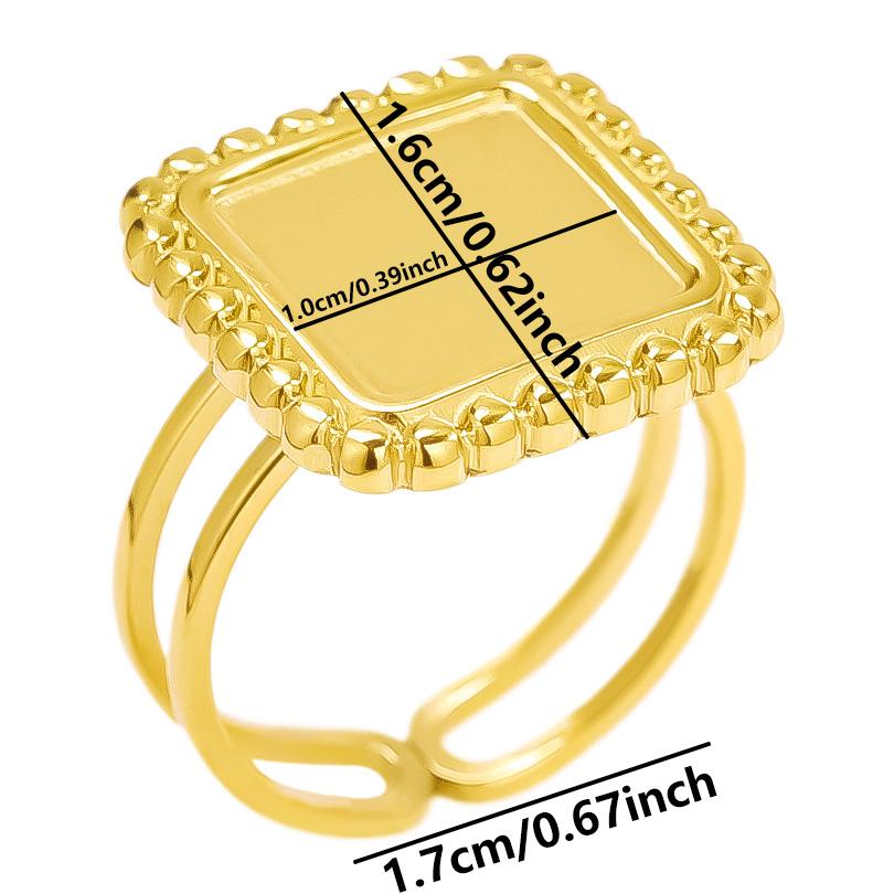 6pcs/lot Gold Plated Stainless Steel Base Rings Settings DIY Blank Knuckle Rings for Women Jewelry Charms Never Fade Wholesale