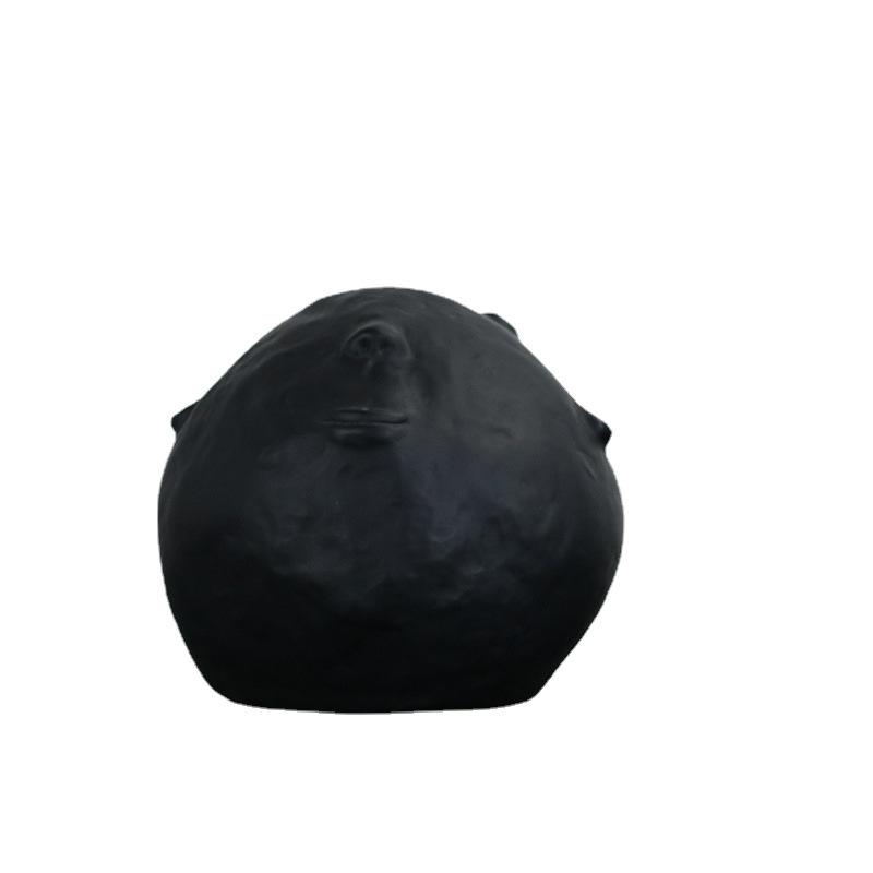 Modern Simple Resin Black and White Clay Ball Head Ornaments Study Living Room Model House Sales Office Light Decorations