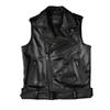 Men Biker Style Genuine Leather Vest Top Grain Cowhide Jacket Large Size Spring Autumn Fashion