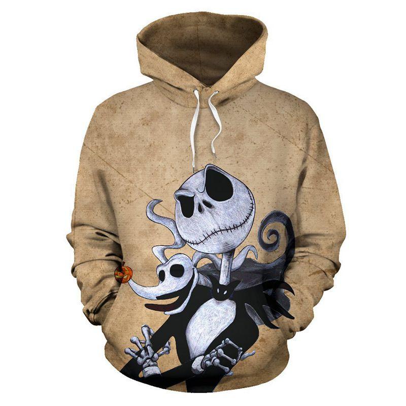 Nightmare Before Christmas Sally And Jack Skellington 3d Hoodie Sweatshirt In Various Sizes