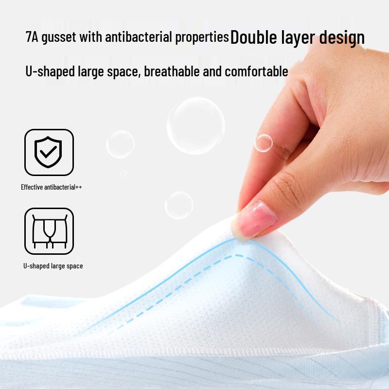 Teen Boys' Summer Ice Silk Boxer Briefs - Flat Angle Style