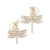 Dior Hohle CD-Signatur Metallohrringe Damenohrringe Gold E3262WOMCY
