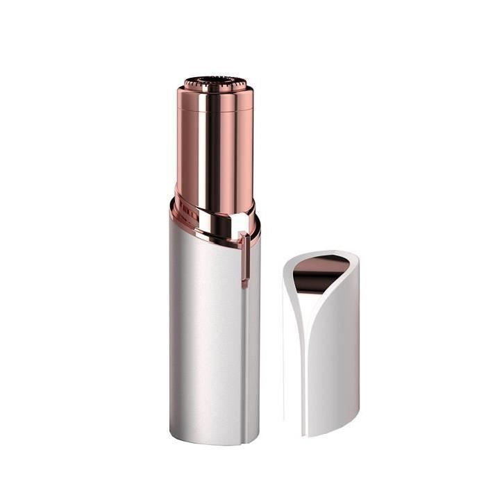 Epilateur Visage Femme Moustache Electrique Épilation et Brosse Nettoyante Facial Wand (Blanc)