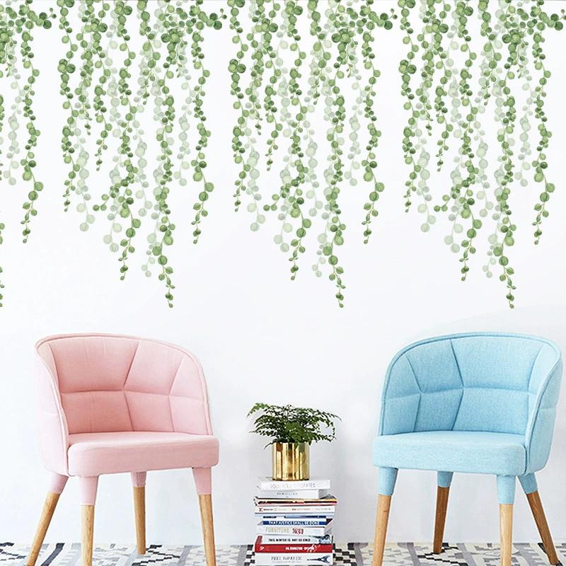 

Tropical Green Plants Potted Butterfly Fly 3D Vinyl Wall Stickers for Home Decoration Aesthetic Room Landscaping Art Mural 30x90CM 2PCS