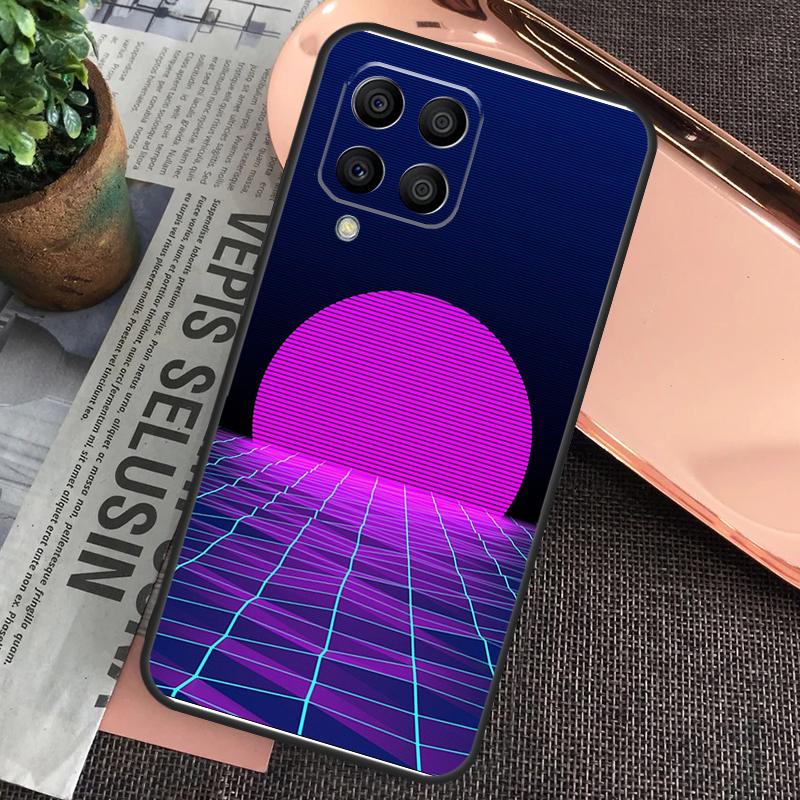 Neon Retrowave 80s Vintage Art Case For Samsung Galaxy M20 M15 M55 M31s M51 M21 M11 M13 M33 M53 M52 M32 M12 M14 M34 M54