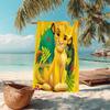 1Pc Lion Adventure Beach Towel Microfiber Beach Towel Thin Absorbent For Beach Swimming Yoga Bath Sports 0917270