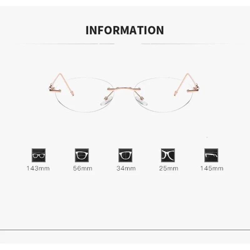 Men Women Fashion New Business Rimless Cut Edge Photochromic Myopia Glasses Fashion Design Anti-Blue Light Glasses To-4.0