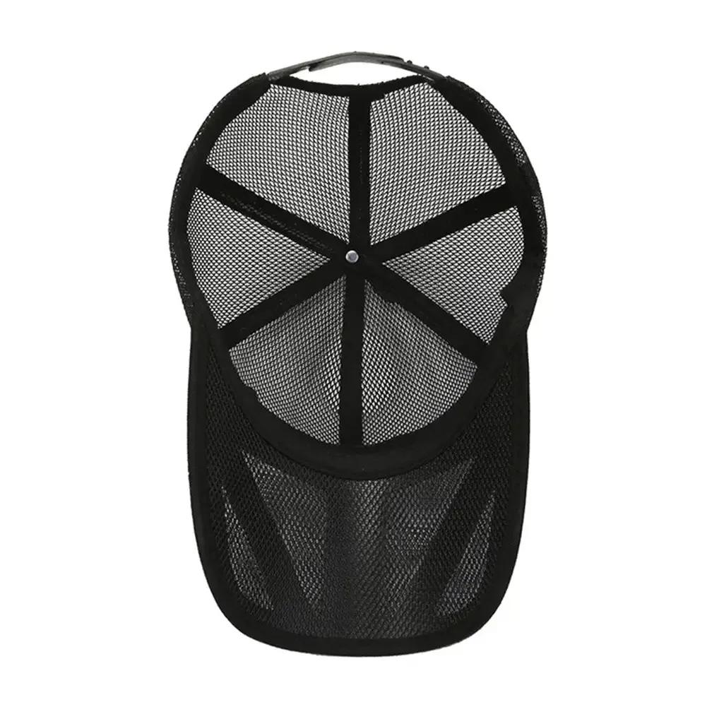 Chapeau de pêche pour homme Été Casquette de baseball entièrement en maille Unisexe Casquette de camionneur Casquettes de camionneur Séchage rapide Chapeau de golf pour la course à pied Casquette snapback réglable