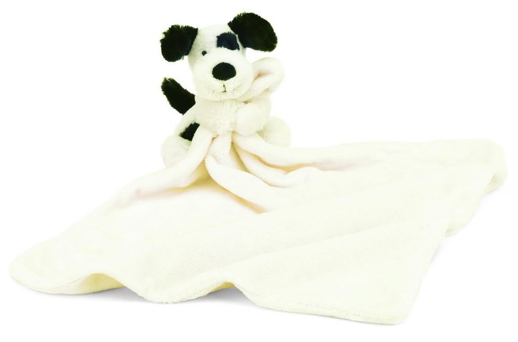 

Jellycat Bashful Puppy Soother Plush Black Cream Dog, 33cm, &