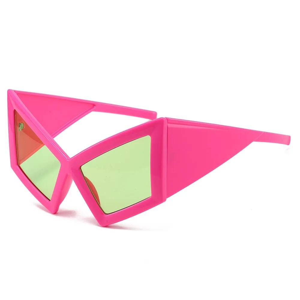 

Oversized Cat Eye Sunglasses Adult Retro Punk Big Frame Special Shaped Shades Personalized Beach Sunscreen Fashion Sun Glasses One Size