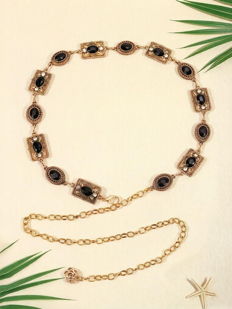 Women's Ethnic Style Butterfly Waist Chain: Fashionable Metal Belt for Skirt or Dress