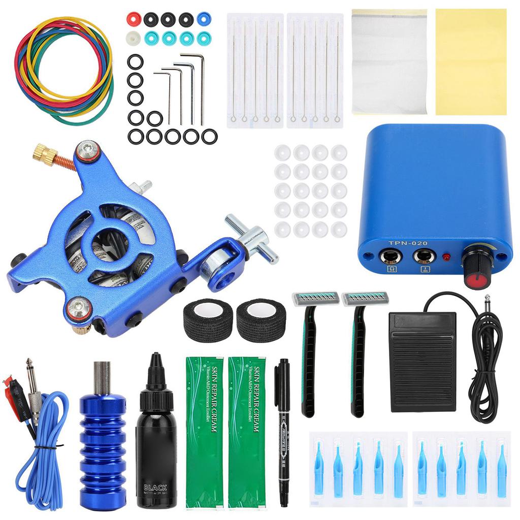 Complete Tattoo Machine Kit Tattoo Pigment Repair Cream Tattoo Accessories for Beginners 90‑265VUS