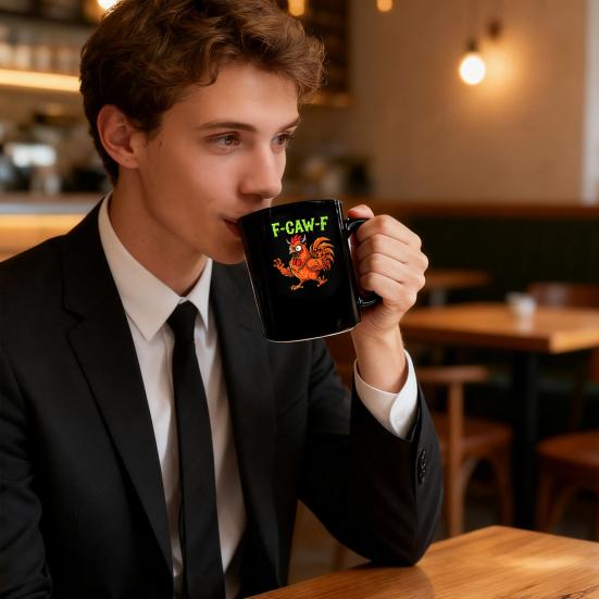 Rooster Ceramic Coffee Mug 3D Printed Chicken Design Tea Cup Hot Drinks Cup for Home Kitchen Restaurant Use