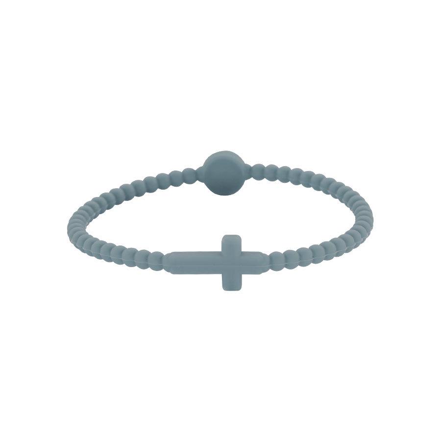 Children's Silicone Cross Thin Macaron Color Wristband Bracelet
