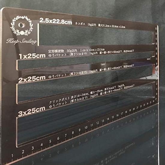 

Толщиномер почтовый Click стандартный совместимый с широким спектром почтовых отправлений лазерная [Акриловая] линейка, шкала, Nekoposu, Yu-Packet, Post, размер,