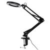 LED Clamp Light with 5X Magnifier Adjustable Brightness Workbench Lamp for Industrial Repair