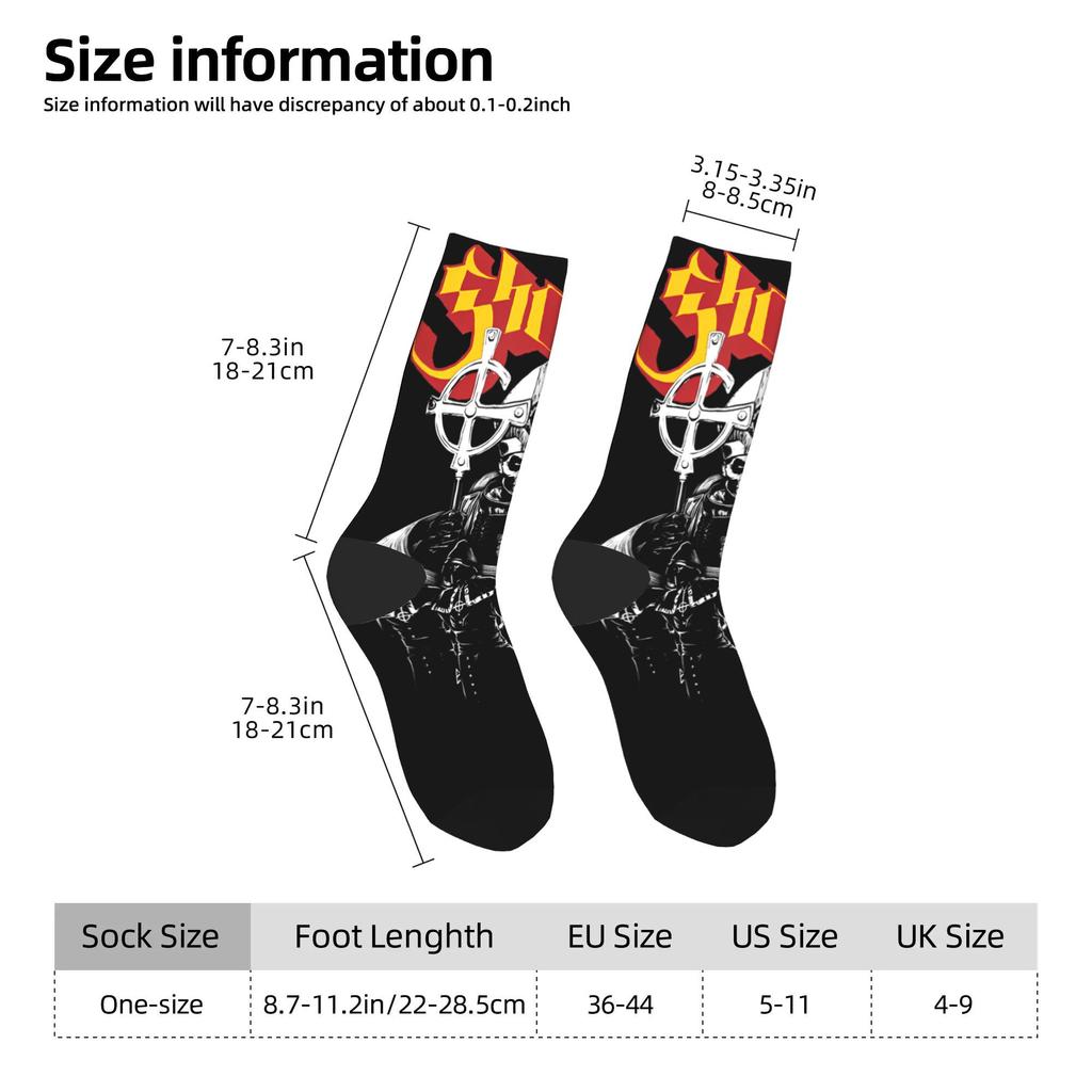 Ghost Band Cartoon Stockings Men's  Socks High Quality Fashion Socks Autumn Outdoor Sports Non Slip Pattern Socks Gift