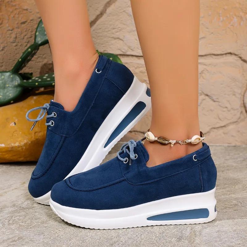 Fashion Plus Size 2025 Female Shoes Lace Up Women's Vulcanize Shoes Outdoor Platform Sneakers Versatile Ladies Casual Shoes ZapatosMujer