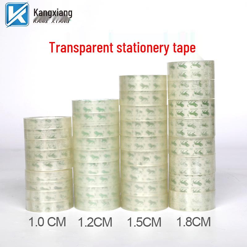 Transparent Adhesive Stationery Tape for Students and Office Use, 1.2cm Thin Width, 1.8cm Small Size.