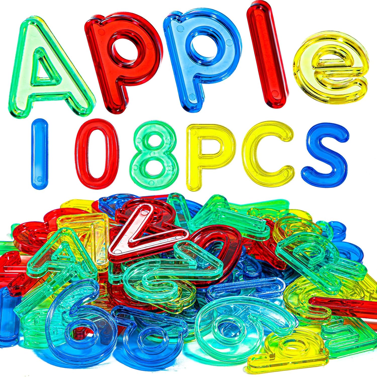 Interesting Toys Unisex Kids Kids Montessori Educational Toys Transparent Letters And Numbers Math Signs Learning Resources Juegos Didácticos Para Niños