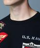 AVIREX TOP GUN WAPPEN CREW NECK Top Gun Patch XL T-SHIRT (WEB&DEPOT Exclusive) T-Shirt, 010, Black, 783-3934021