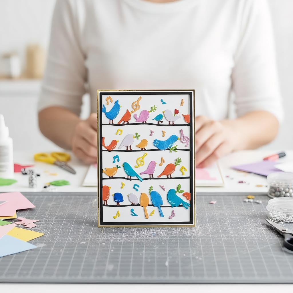 Birds Background Carbon Steeel Cutting Dies for Scrapbooking Photo Album Decoration DIY Cards Making Craft Dies Cut