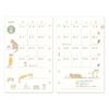 Midori System Planner Refill, 2027, B7 Monthly, Cat Pattern, 22453006 (Starts December 2026)