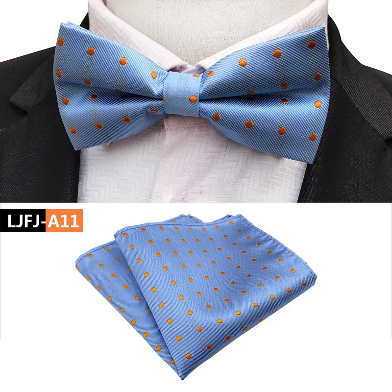 Set de papion cu buzunar și prosop la modă, papion de nuntă pentru mire și cavaler de onoare