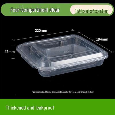 JingJingRS Disposable Multi-Compartment PP Takeout Containers