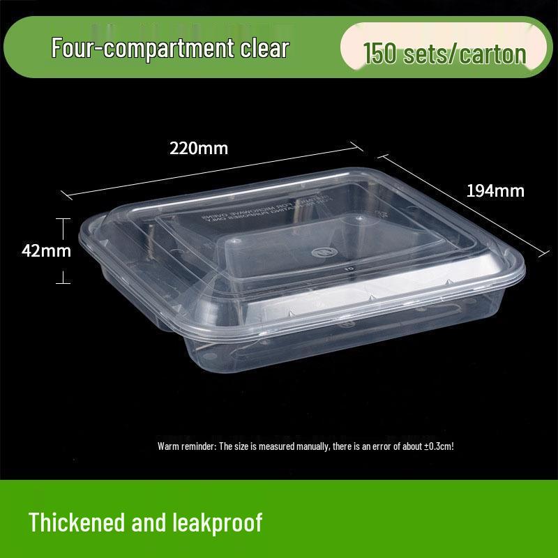 JingJingRS Disposable Multi-Compartment PP Takeout Containers