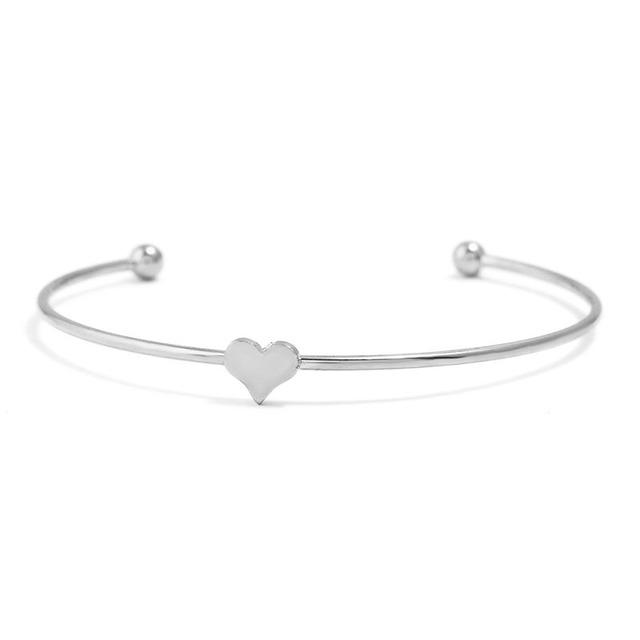 Punk Open Adjustable Arrow Cuff Bracelets for Women Simple Gothic Wrist Bow Heart Feather Bangles Gift Jewelry