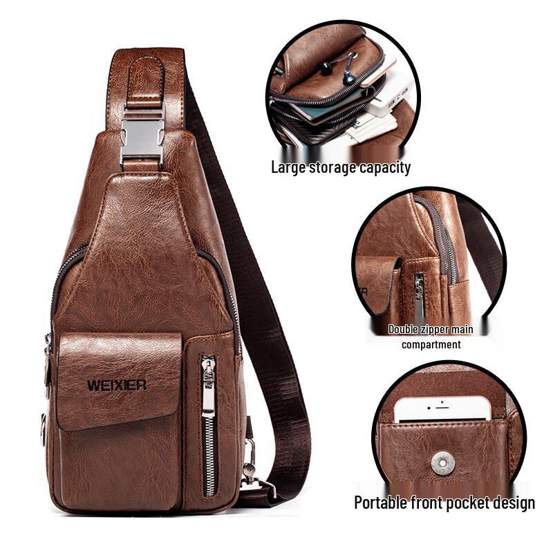 Vanczel Men s Casual Waterproof Chest Bag