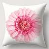 Pink Floral Patterns Double-Sided Printed Pillow Cover Short Plush Suitable Living Rooms Bedrooms Sofas Throw Cushion Cover