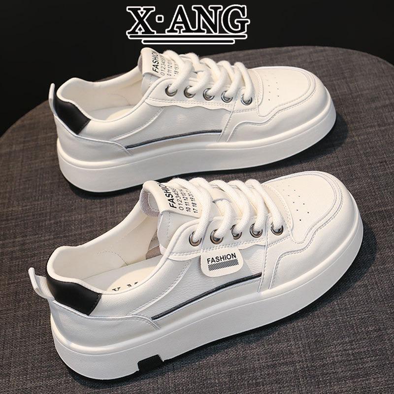 Leather little white shoes women's board shoes new autumn shoes women's soft soles are not tired feet single shoes casual sports shoes