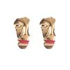 Female Light Luxury Exaggerated Personality Face Red Lip Earrings