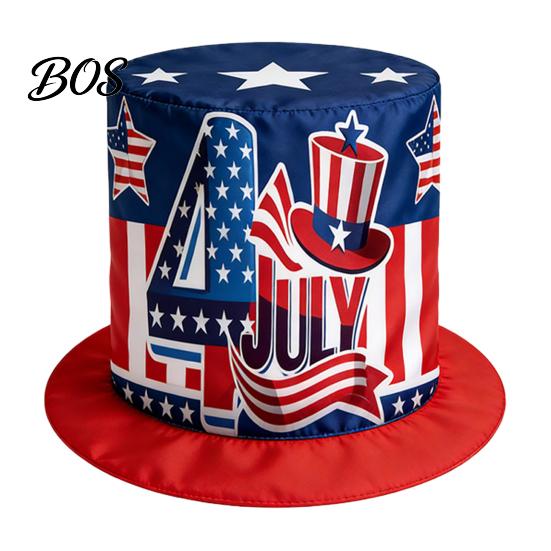Independence Day Hat American Flag Top Hat, Uncle Costume for 4th of July, Red White Blue Patriotic Party Decoration Adults,
