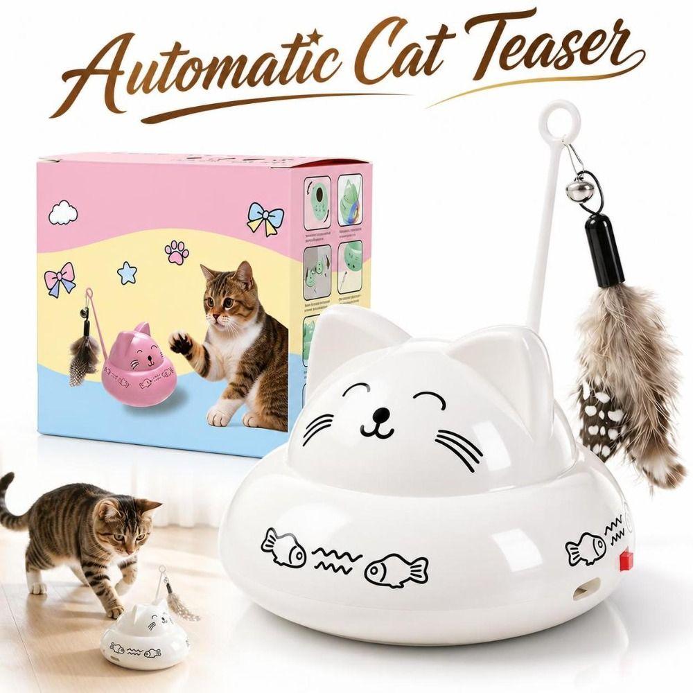 Wiederaufladbares Automatisches Katzenspielzeug Universelle Räder Interaktives Katzenspielzeug Elektrischer Katzen-Teaser Für den Innenbereich