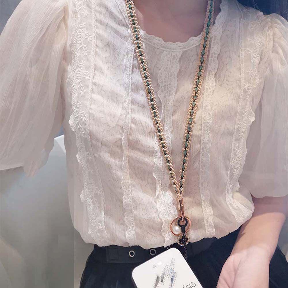 Keys Holder Lanyard Woolen Braid Phone Lanyard Mobile Phone Straps Neck Strap Keychain Lanyard