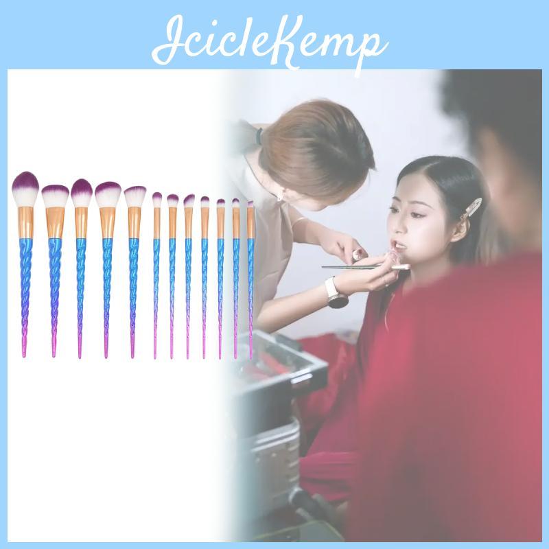 Mermaid Spiral Pattern 12 Piece Makeup Brush Set With Artistic Handles For Professional And Home Use
