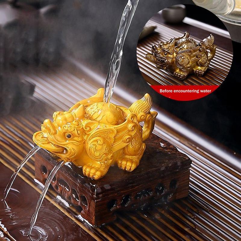 1PC Boutique Tea Pet Water-spraying Pixiu Tea Pet Ornament Handmade Tea Ceremony Tea Game Financial Tea Table Gift