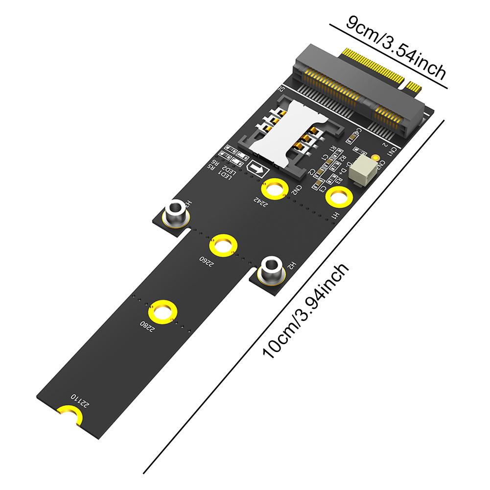M.2 NGFF Key M To Mini PCI-E Converter Card with Slot for 2242 2260 2280 SSD Hard Drive