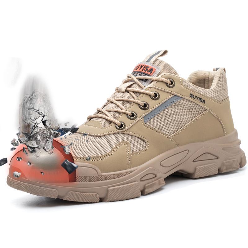 Men's Steel Toe Safety Shoes, Anti-Smash, Anti-Puncture, Non-Slip, Wear-Resistant, Comfortable Work Shoes.