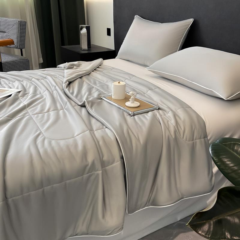 

Двусторонние охлаждающие одеяла, гладкое одеяло с кондиционером, легкое летнее одеяло, моющееся, двухстороннее, холодное, ткань и прохладная кожа 150x200cm серый