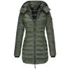 Winter Jackets for Women Zipper Hooded Cotton Padded Jackets Long Sleeve Warm Coat Slim Parka Female Portable Outwear