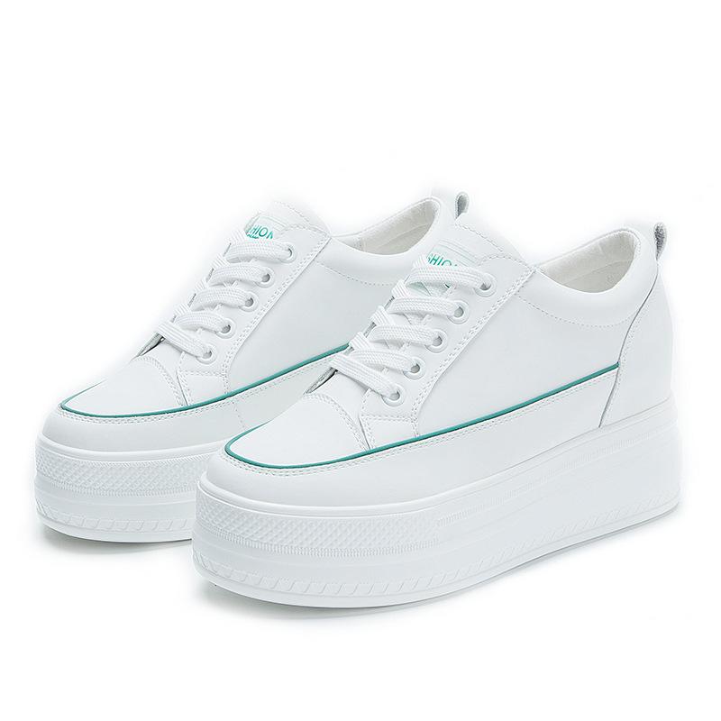 

Inner height-increasing muffin thick-soled small sports and leisure shoes, new models in spring and autumn 34 зелёный