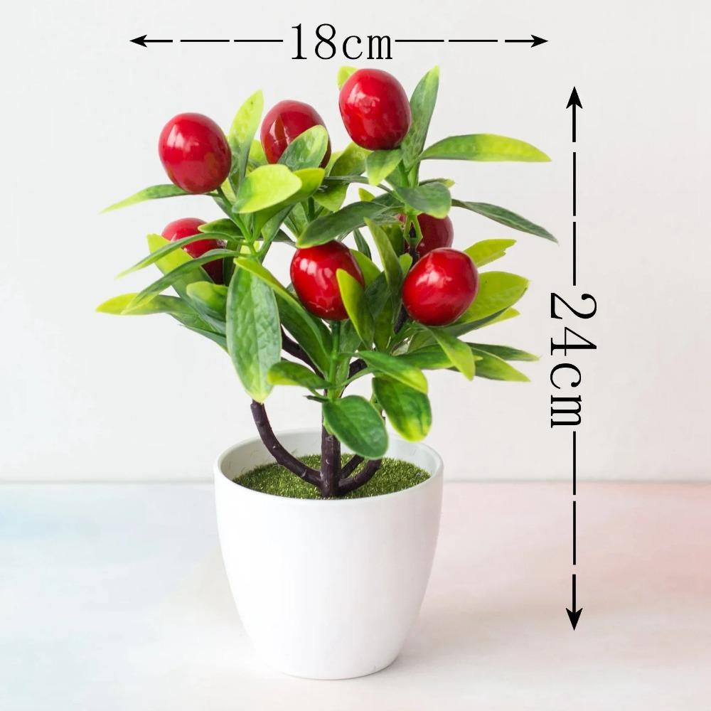 Artificial Plants Bonsai Small Fruit Tree Potted Bonsai Simulation Decor Artificial Ornaments Artificial Plant Bonsai Home Decor